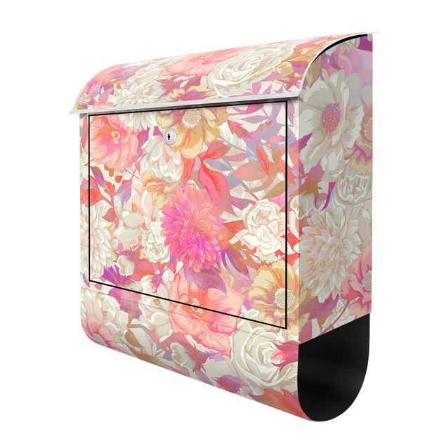 caixas de correio Pink Blossom Dream With Roses