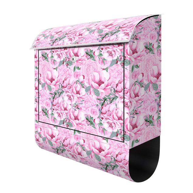 caixas de correio Pink Flower Dream Pastel Roses In Watercolour
