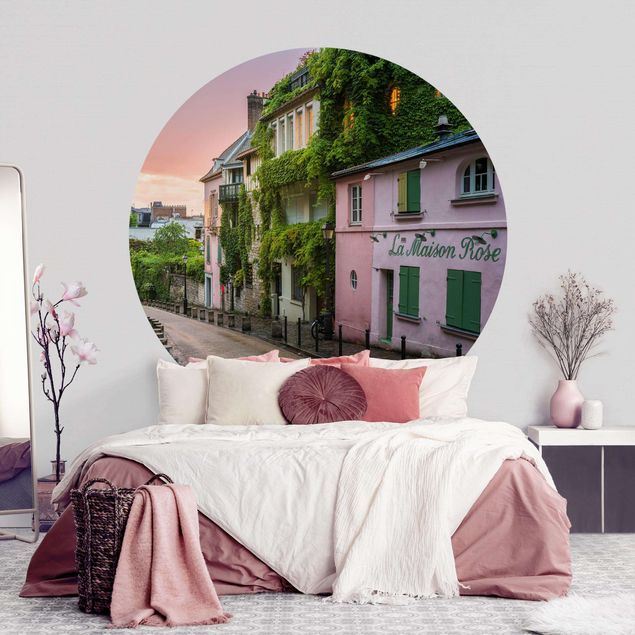 Papel de parede pôr-do-sol Rose Coloured Twilight In Paris