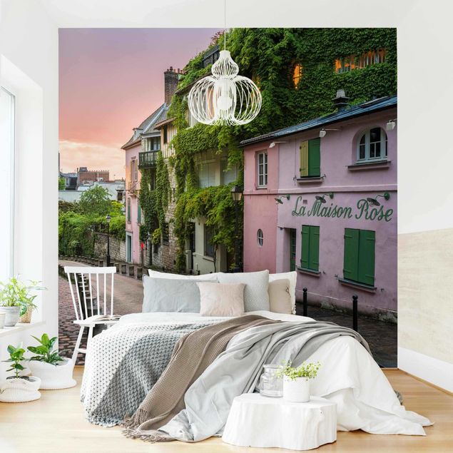 papel de parede moderno para sala Rose Coloured Twilight In Paris