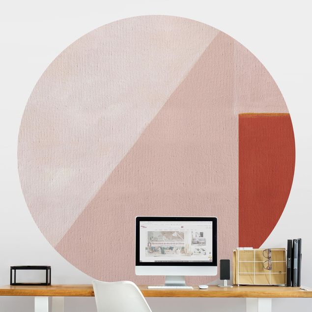 decoraçao para parede de cozinha Pink Geometry