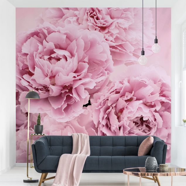 papel parede rosas Pink Peonies