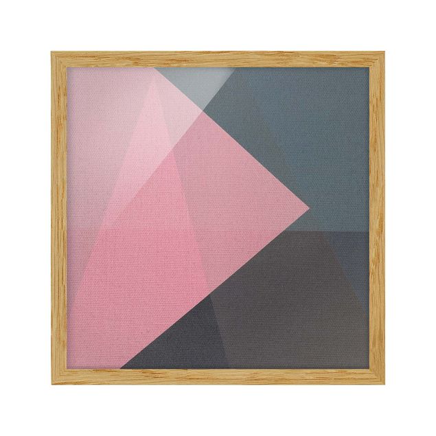 quadros modernos para quarto de casal Pink Transparency Geometry