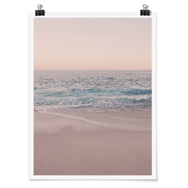 quadros sobre o mar Reddish Golden Beach In The Morning