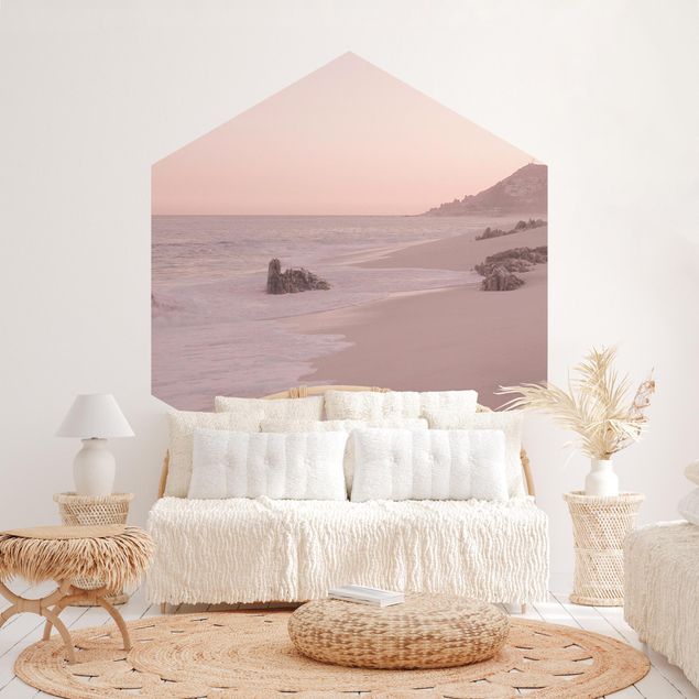 Papel de parede pôr-do-sol Reddish Golden Beach