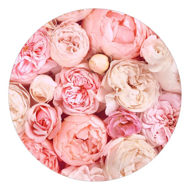 Papel de parede estilo rústico Roses Rosé Coral Shabby