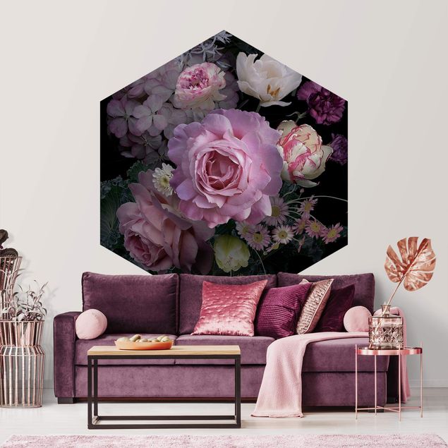 papel de parede moderno Bouquet Of Gorgeous Roses