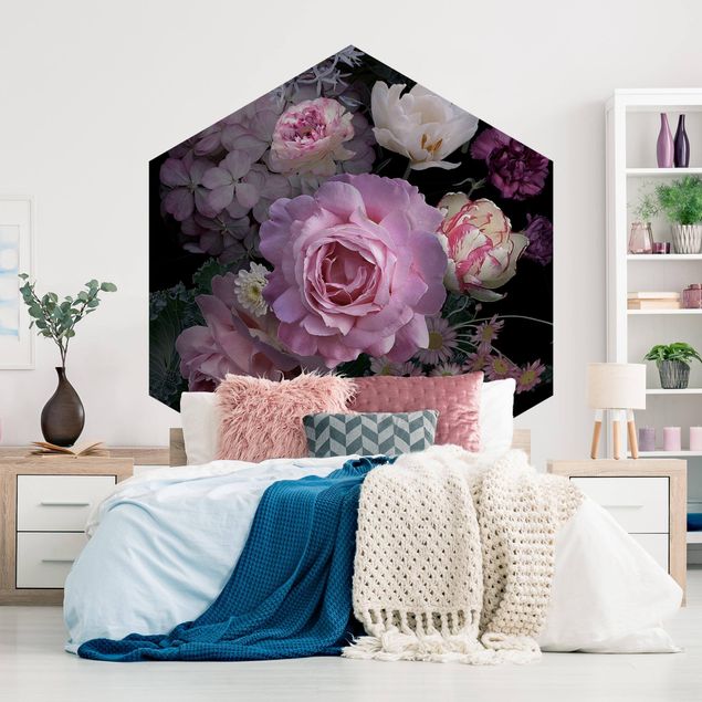 Papel de parede rústico Bouquet Of Gorgeous Roses