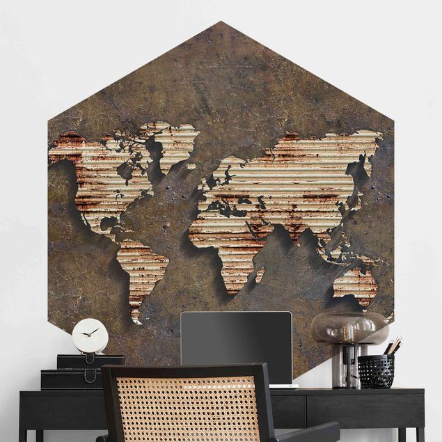 decoraçao cozinha Rust World Map