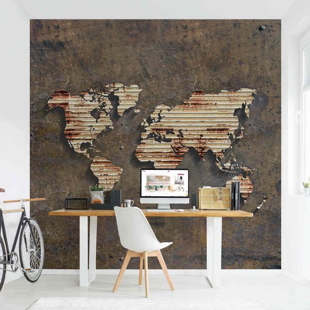 decoraçao cozinha Rust World Map