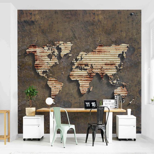 papel de parede mapa mundo Rust World Map