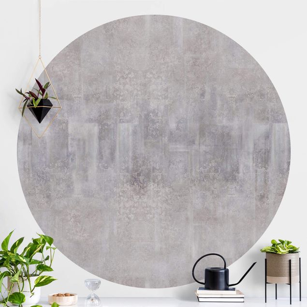 papel de parede imitando pedra Rustic Concrete Pattern Grey