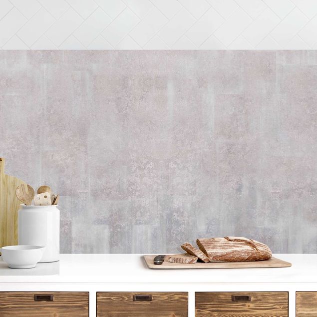 Backsplash de cozinha imitação pedra Rustic Concrete Pattern Grey
