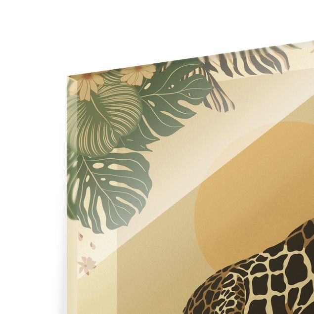 Quadros decorativos Safari Animals - Giraffe At Sunset