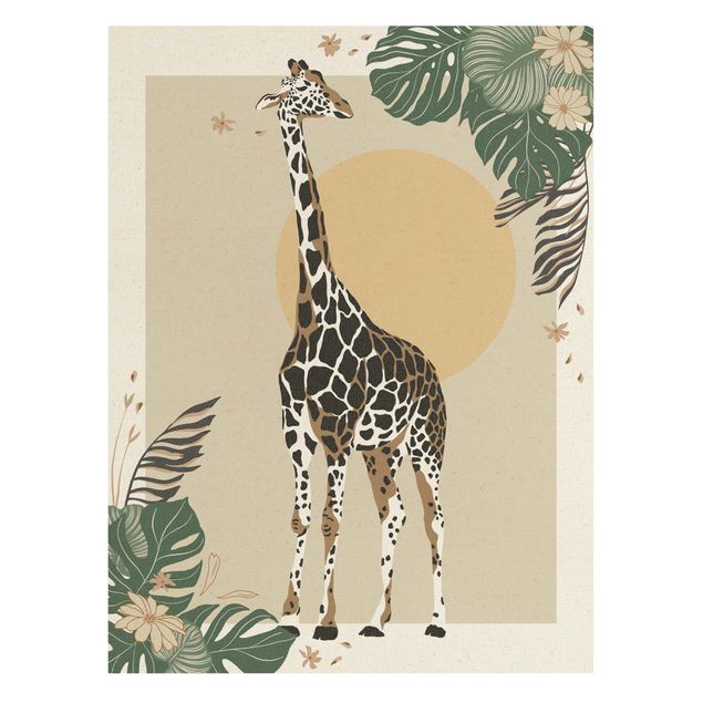quadros flores Safari Animals - Giraffe