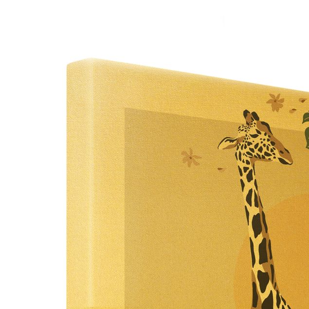quadros flores Safari Animals - Giraffe And Tiger