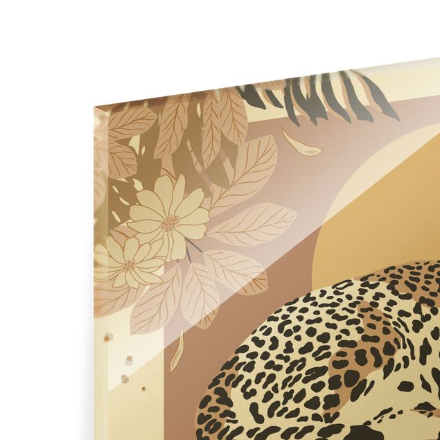 decoração quadros Safari Animals - Leopard At Sunset