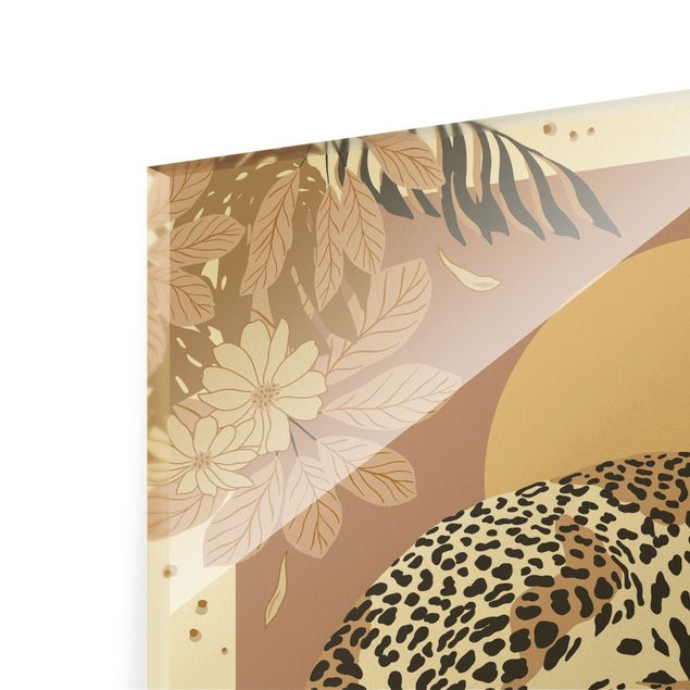 decoração quadros Safari Animals - Leopard At Sunset