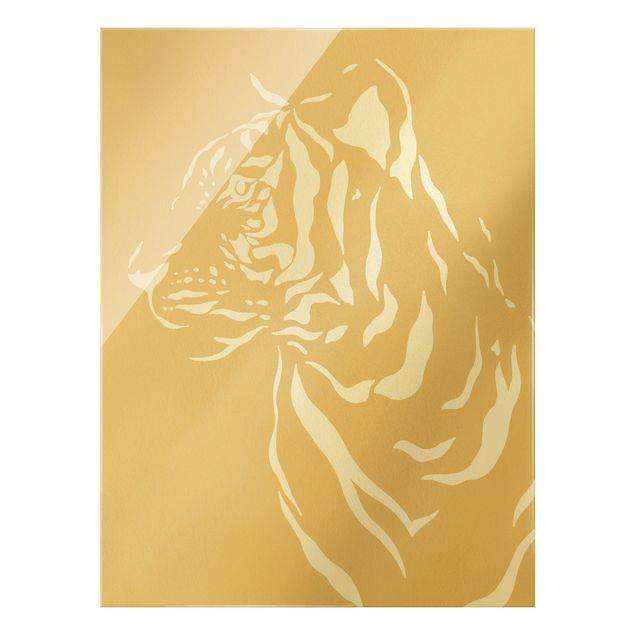 decoração quadros Safari Animals - Portrait Tiger Beige