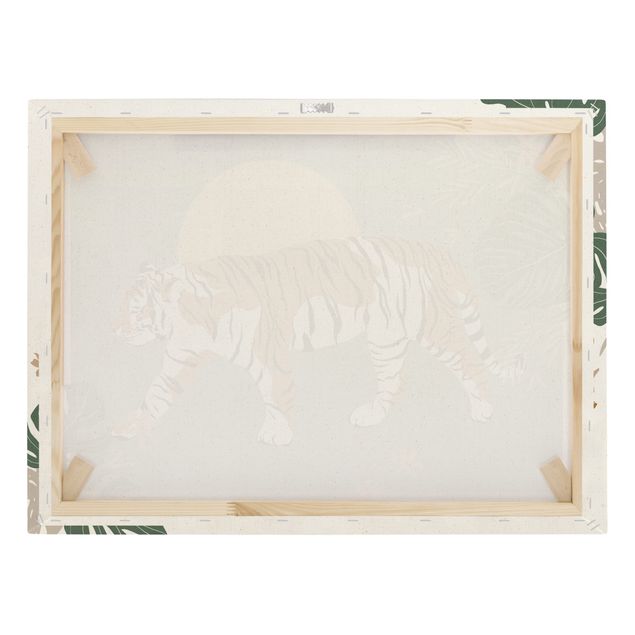 telas decorativas para paredes Safari Animals - Tiger At Sunset
