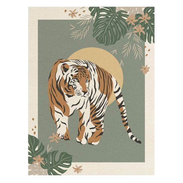quadro com flores Safari Animals - Tiger