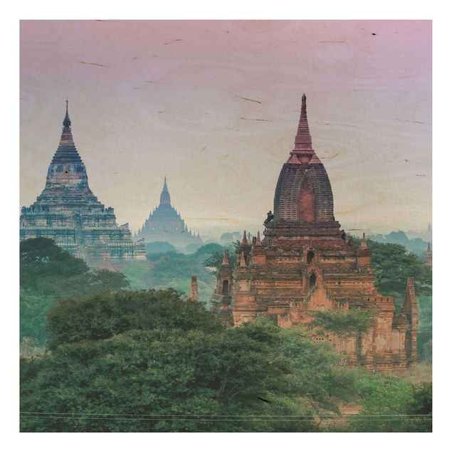 Quadros em madeira paisagens Temple Grounds In Bagan
