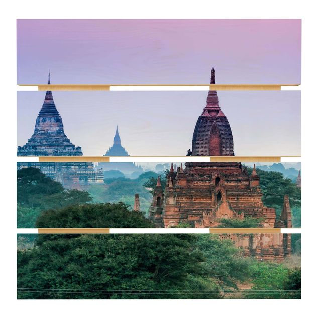 quadro de madeira para parede Temple Grounds In Bagan