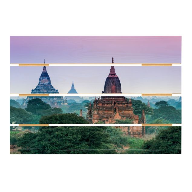 quadro de madeira para parede Temple Grounds In Bagan