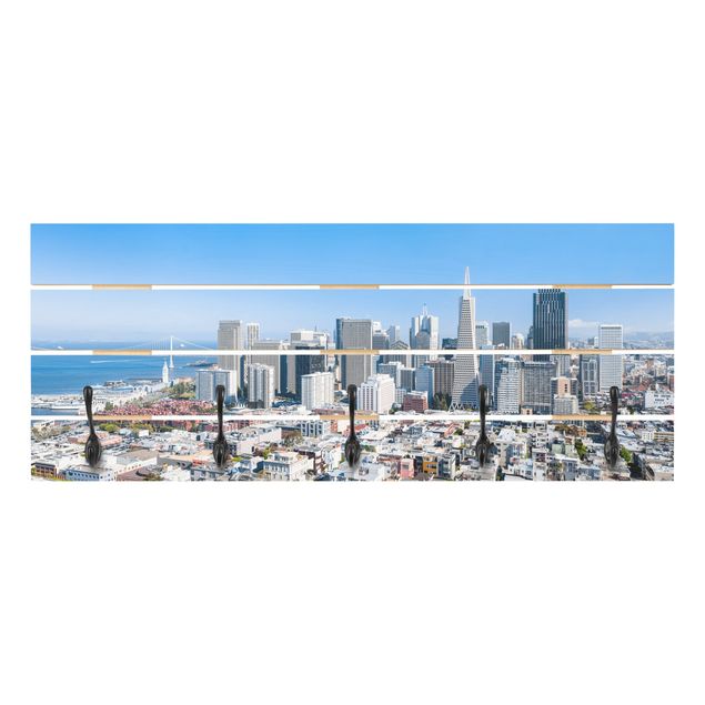 cabideiro de parede San Francisco Skyline