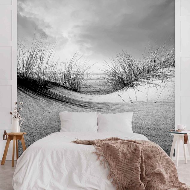 papel de parede moderno para sala Sand Dune Black And White