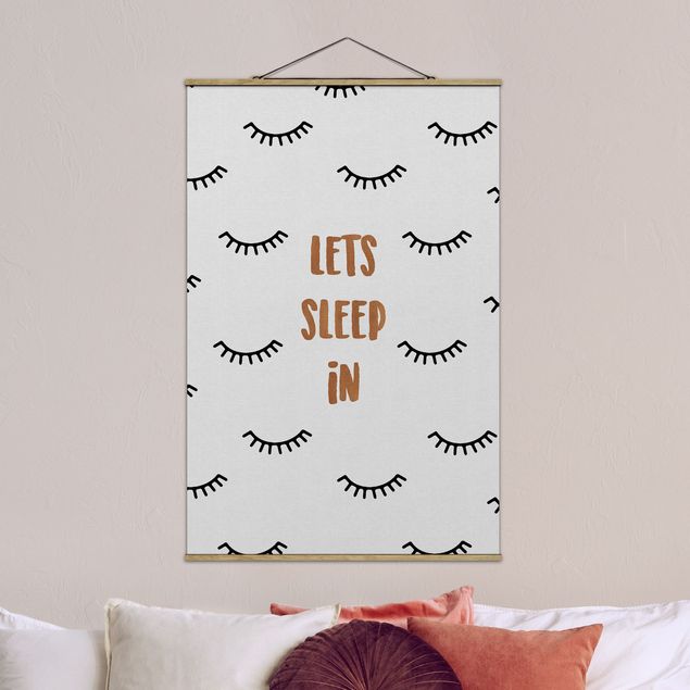 Quadros famosos Bedroom Quote Lets Sleep In
