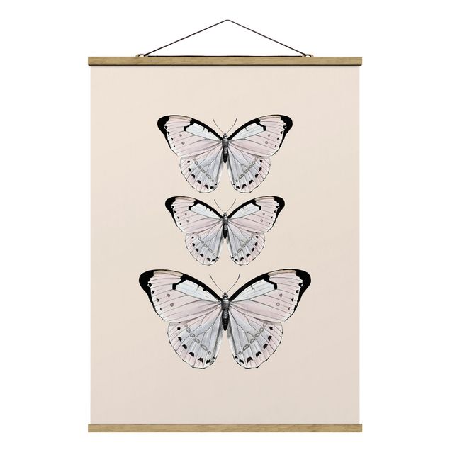 Quadros animais Butterfly On Beige