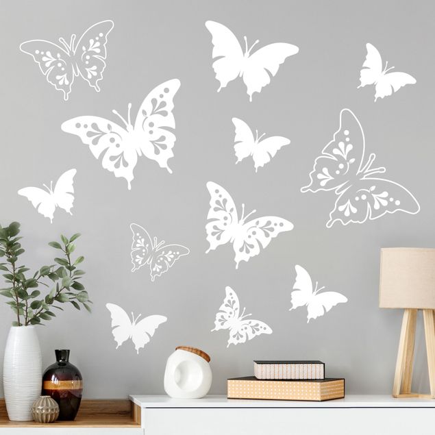 Autocolantes de parede Decorative Buttterflies Ornaments