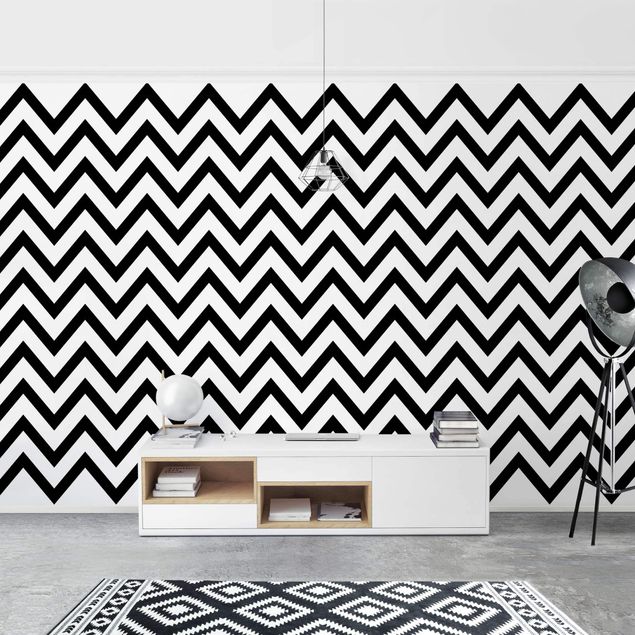 decoraçao cozinha Black And White Zigzag