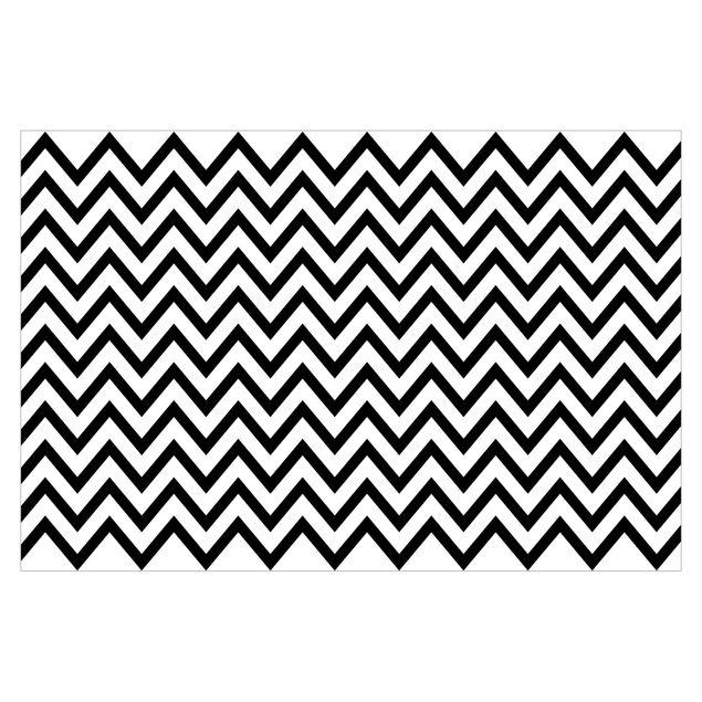 Papel de parede padrões Black And White Zigzag