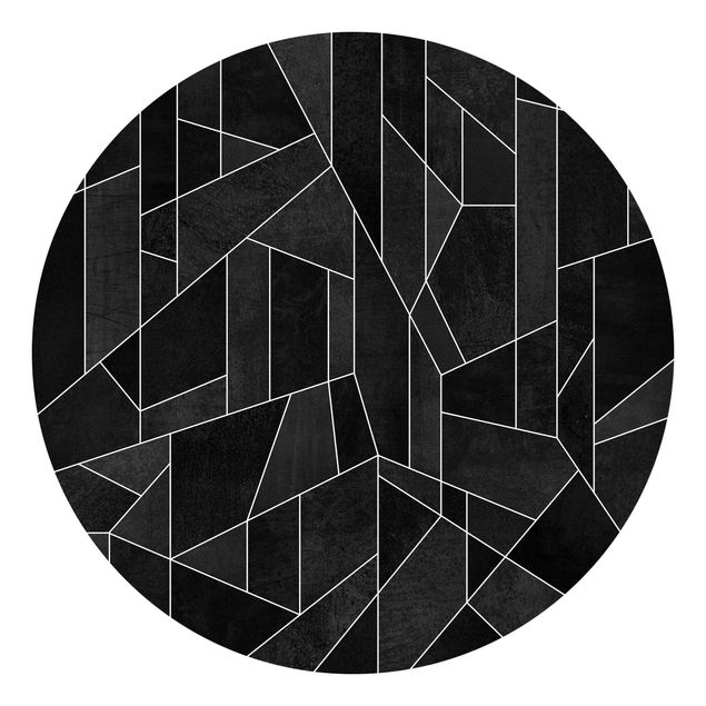 papel de parede para quarto de casal moderno Black And White Geometric Watercolour