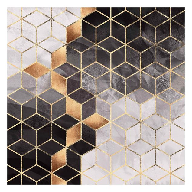 Quadros de Elisabeth Fredriksson Black And White Golden Geometry