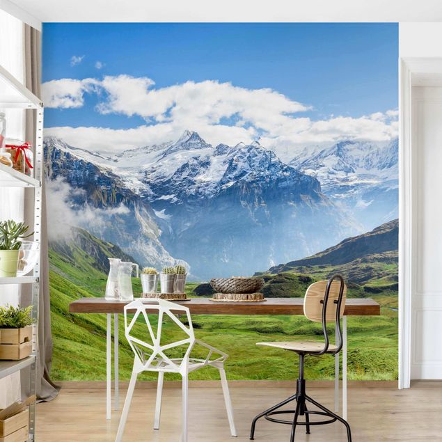 Papel de parede montanhas Swiss Alpine Panorama