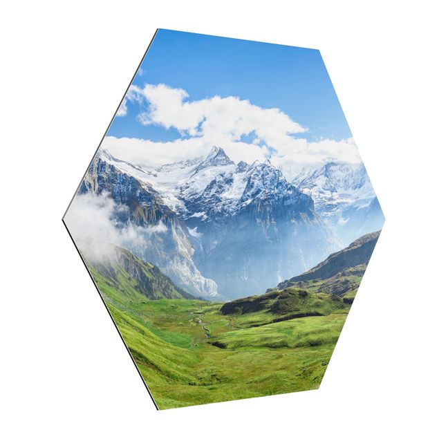 quadros de paisagens Swiss Alpine Panorama