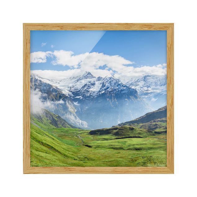 quadros de paisagens Swizz Alpine Panorama