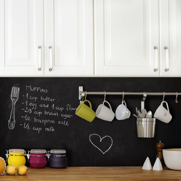 Películas autocolantes pretas Kitchen - DIY Chalkboard Wallpaper