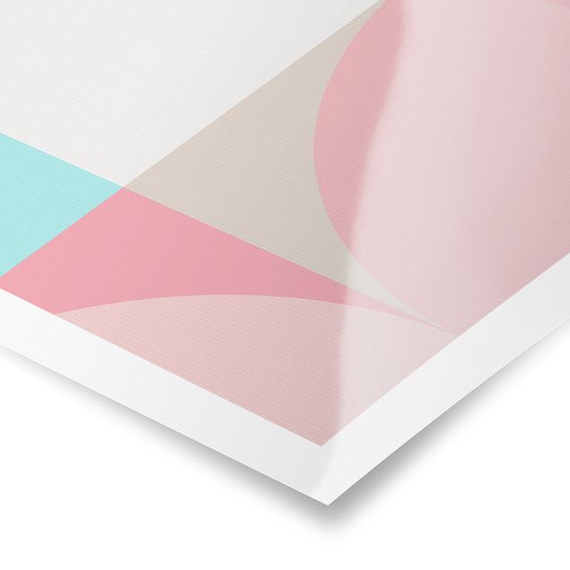 posters decorativos Scandinavian Shapes In Pastel ll
