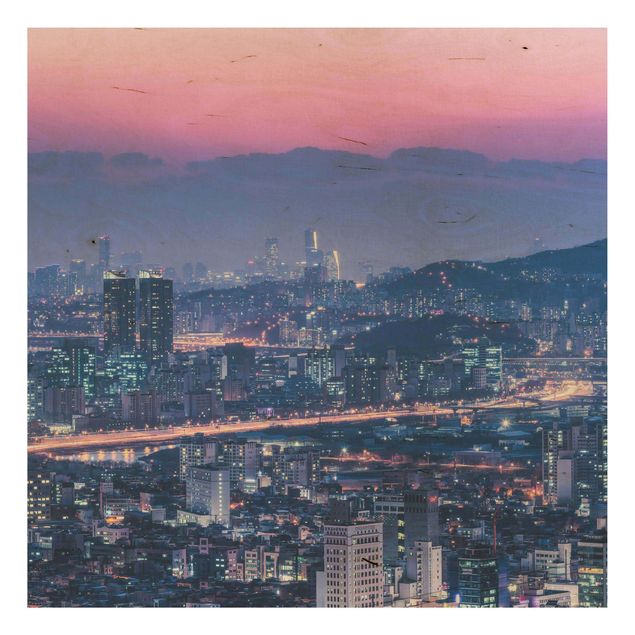 quadros para parede Skyline Of Seoul