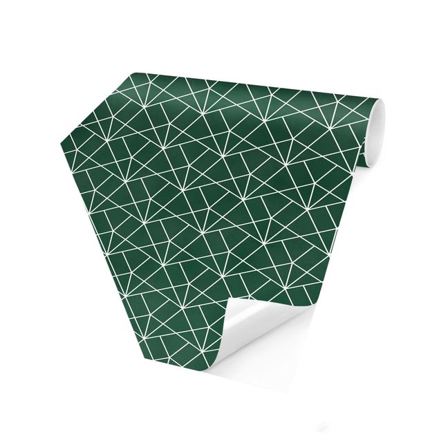 papel de parede para quarto de casal moderno Emerald Art Deco Line Pattern