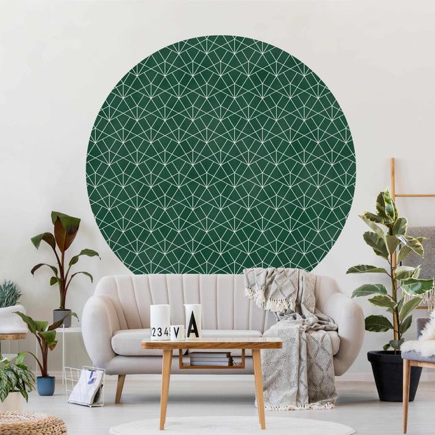decoraçoes cozinha Emerald Art Deco Line Pattern