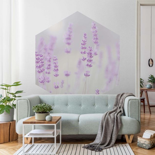 Papel de parede rústico Summer In A Field Of Lavender