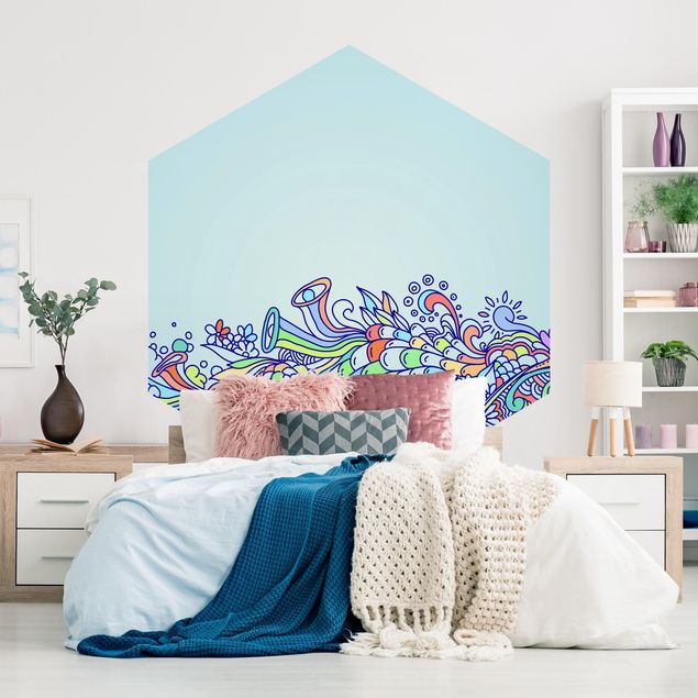 papel de parede moderno Summery Blossom Dream