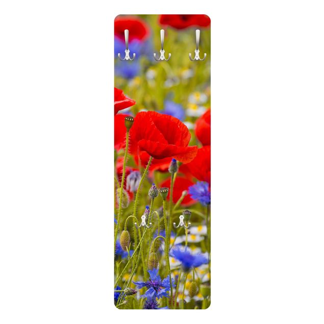 Cabide de parede Summer Meadow With Poppies And Cornflowers