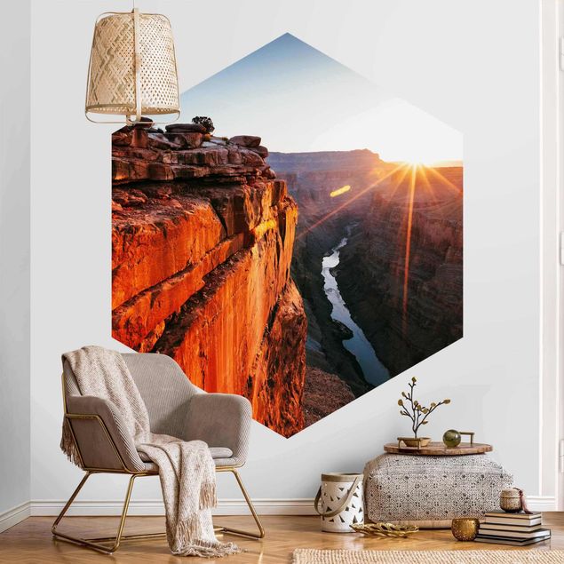 papel de parede com paisagem Sun In Grand Canyon