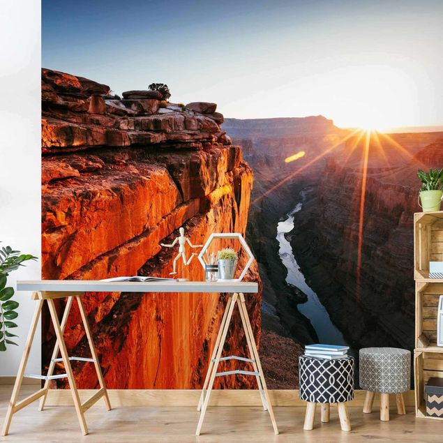 decoraçao para parede de cozinha Sun In Grand Canyon